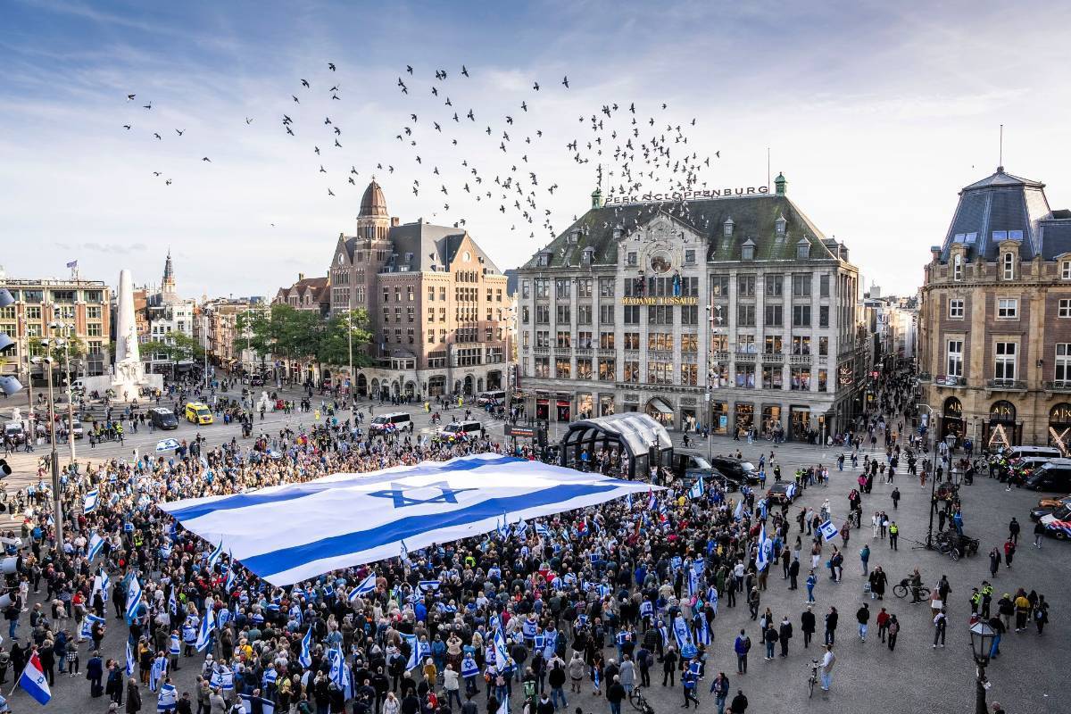 Israël-manifestatie in Amsterdam Israël-manifestatie in Amsterdam