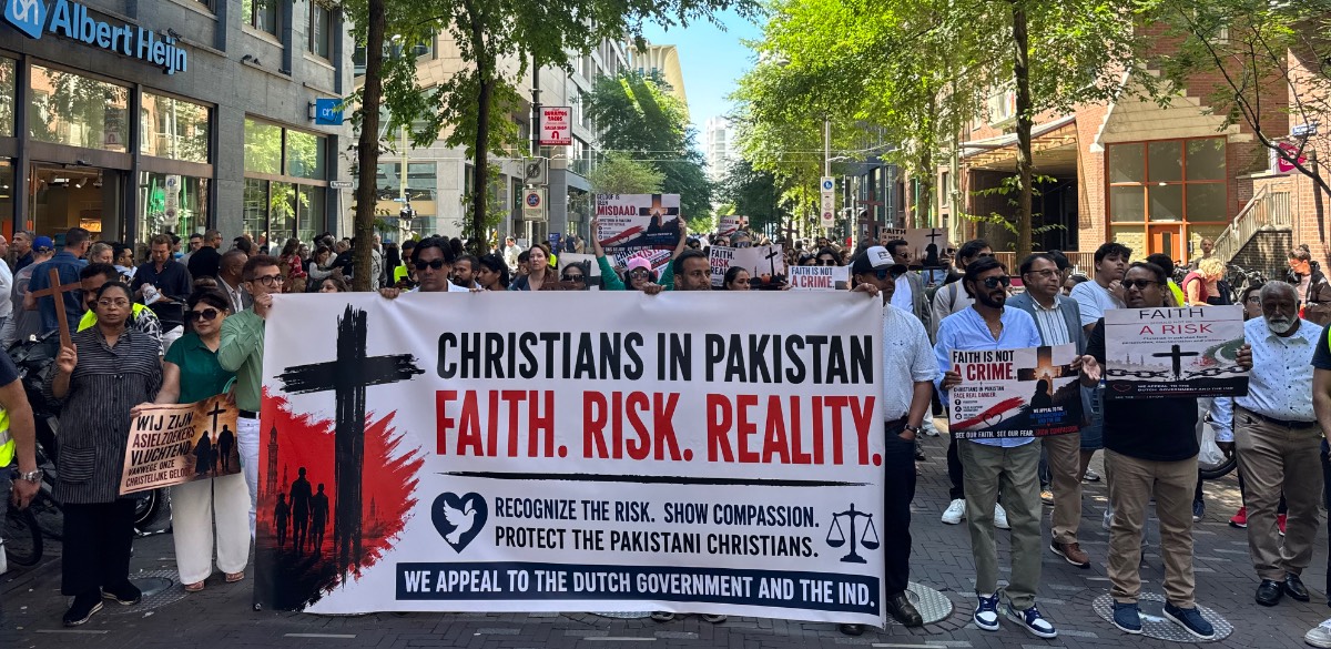 Demonstratie Pakistaanse christenen