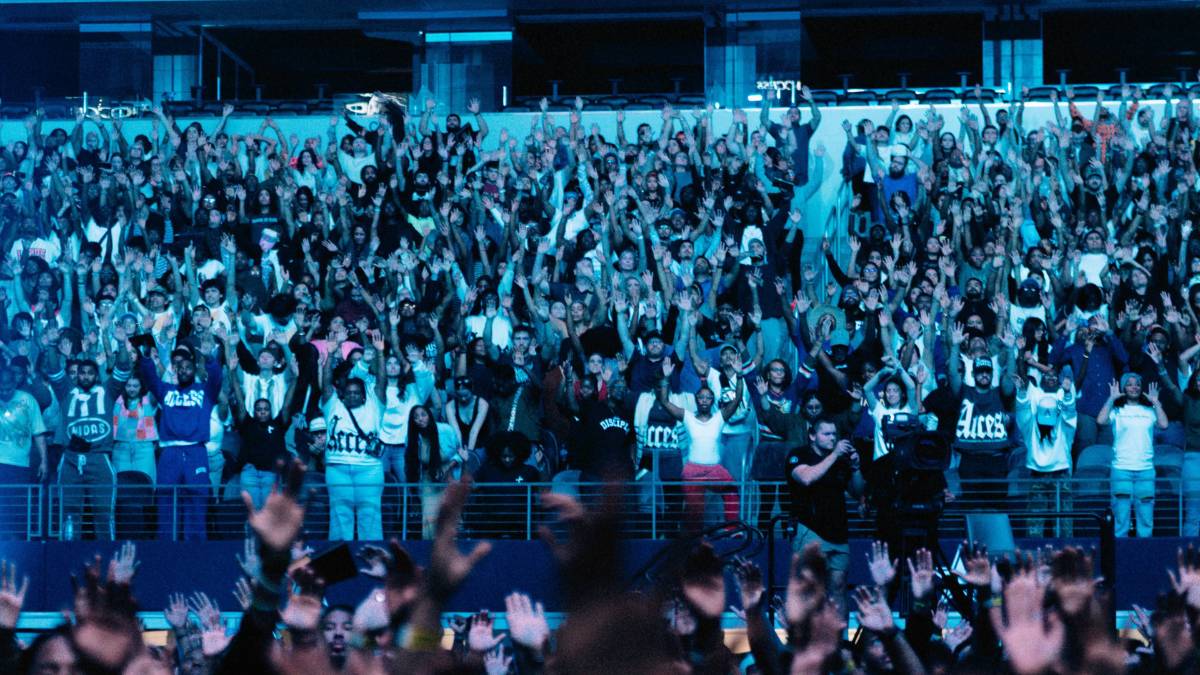 Tienduizenden christenen komen samen in Amerikaans stadion
