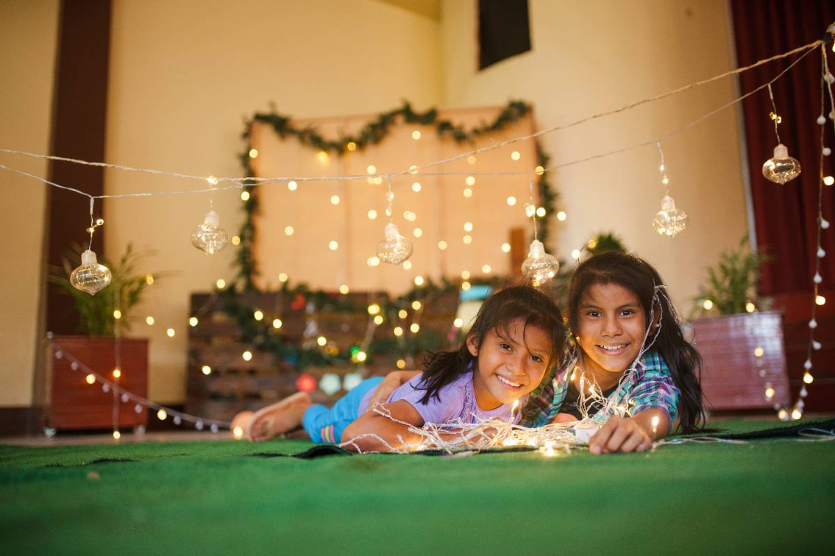 Kinderen vieren kerst