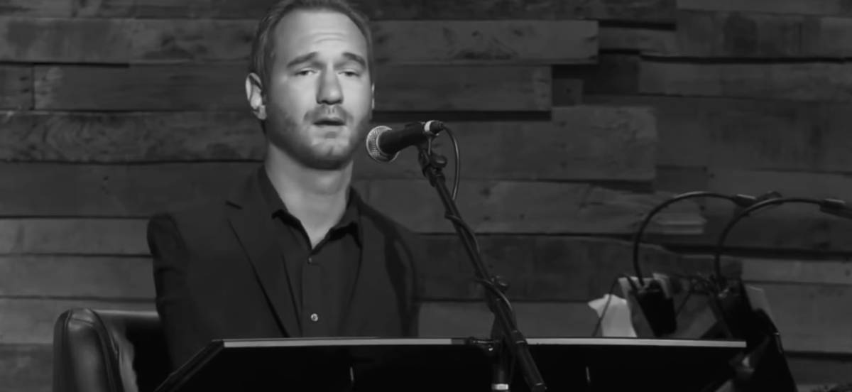 Nick Vujicic in zijn documentaire Nick Vujicic in zijn documentaire