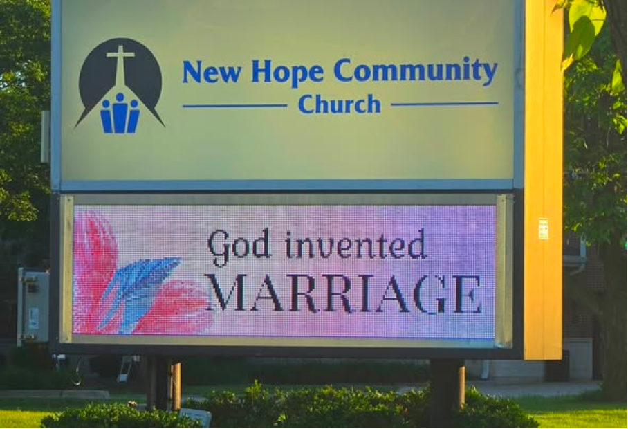 Digitaal bord New Hope Community Church